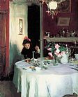 John Singer Sargent The Breakfast Table painting